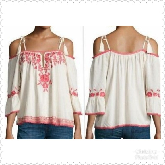 Anthropologie Tops - *Anthropologie Love Sam Embroidered Peasant Top*